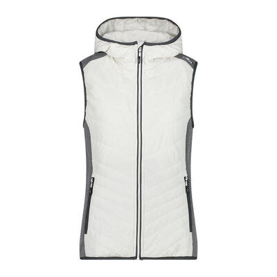 Hybride mouwloos vest met capuchon voor dames cmp