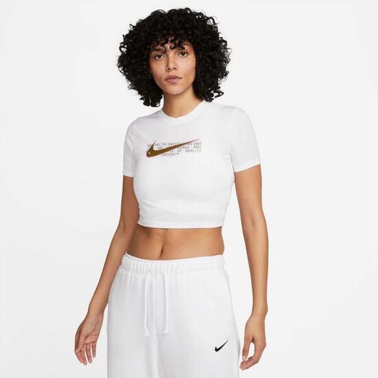 T-shirt à manches courtes femme Nike 100 Blanc