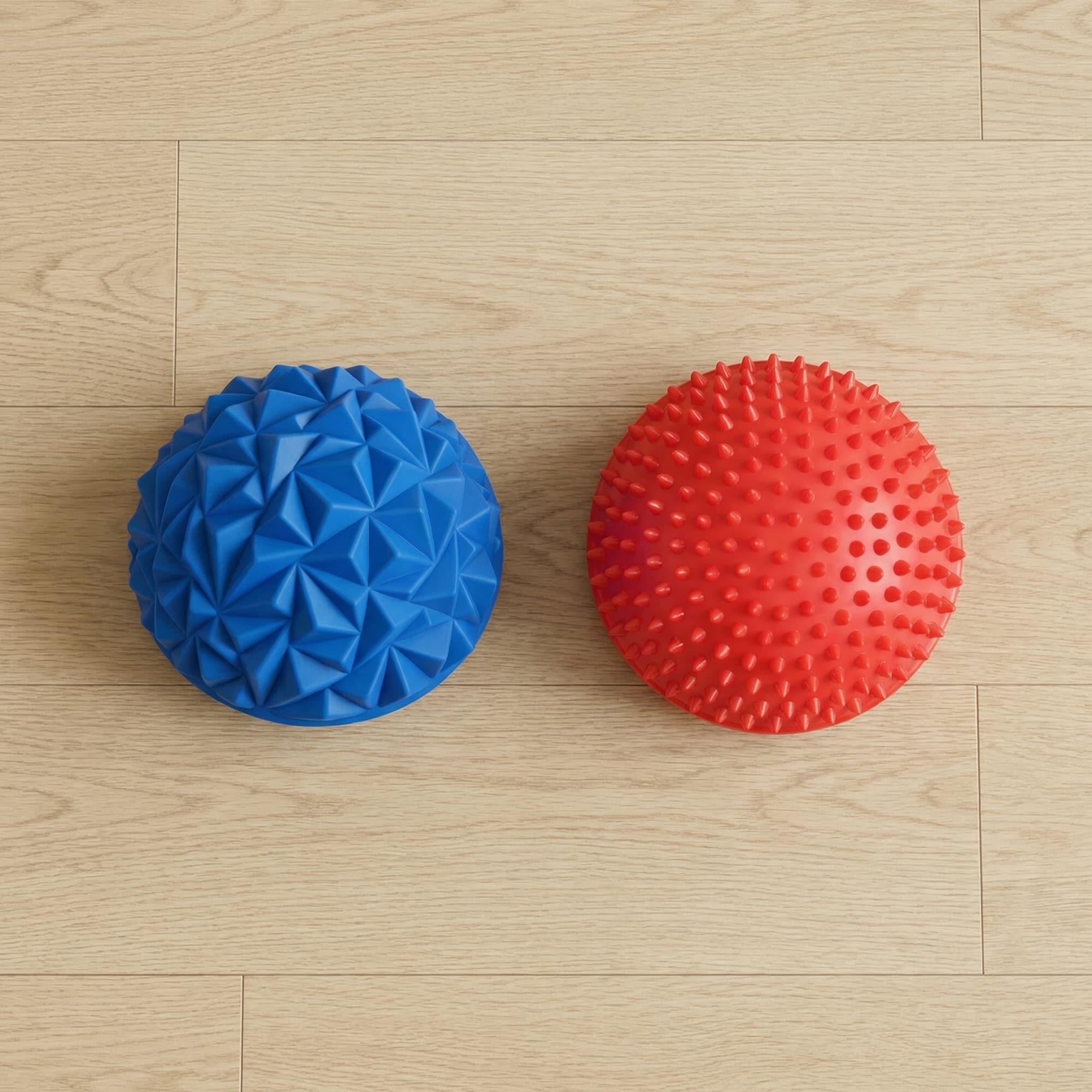 Enfant Fitness Demi-sphère Sensorielle 2 pcs Antidérapant Bleu/Rouge 4/4