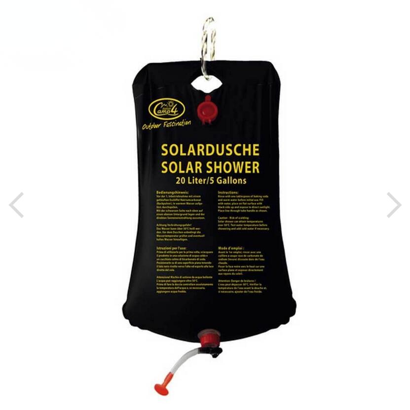 Ducha solar portátil 20L con cabezal de ducha 2/3