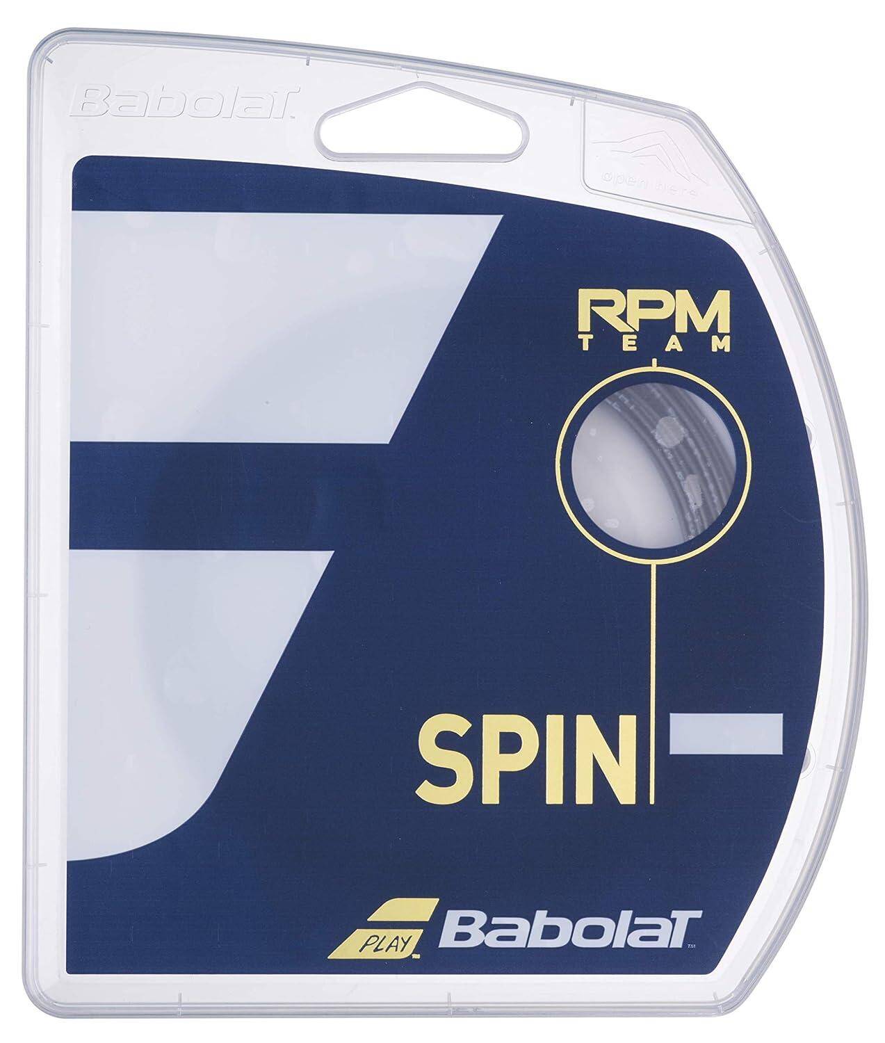 Babolat RPM Team X (1.30/16, Black) – Spin-Enhancing, Durable Tennis String Set -  1