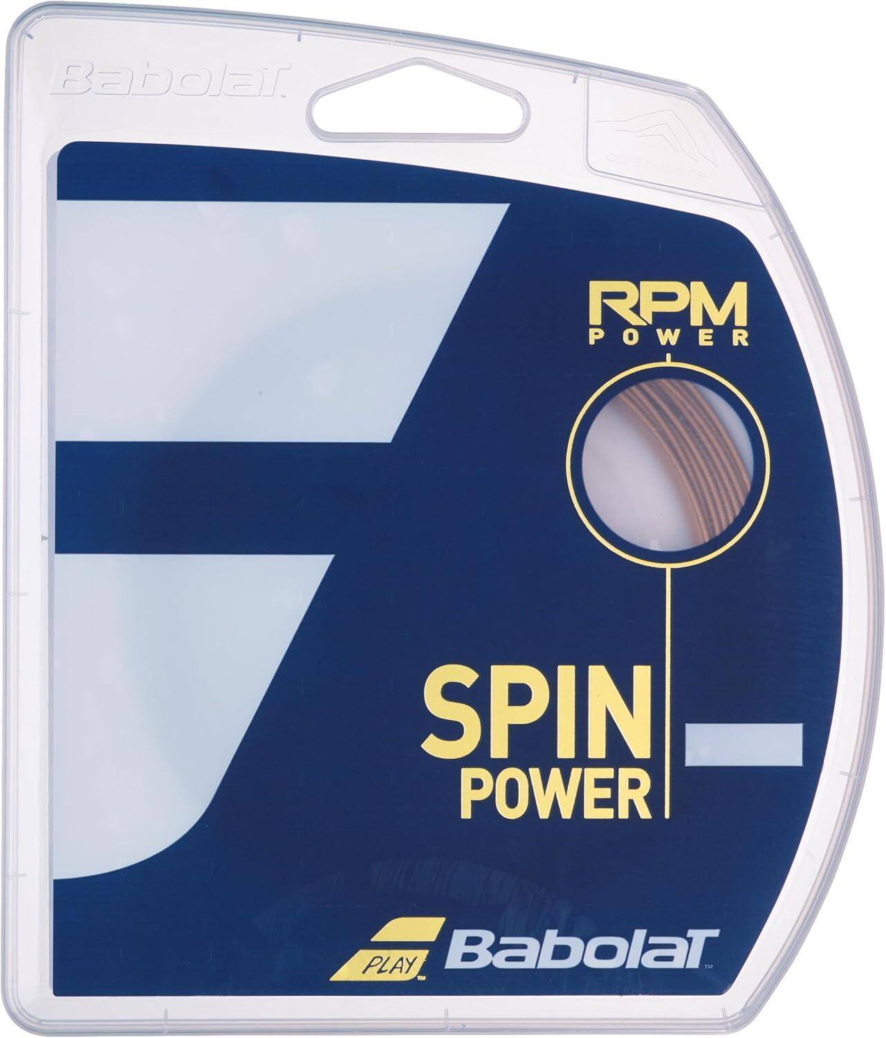 Babolat RPM Power Electric Brown – High-Spin, Power-Boosting Tennis String Set -  1
