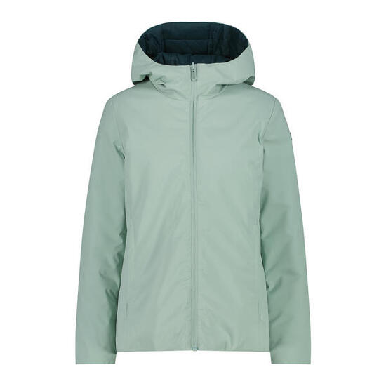 Giacca impermeabile con cappuccio reversibile zip per donna CMP