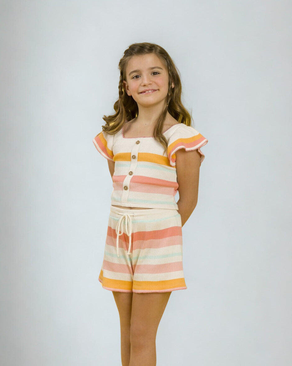 Short de niña multicolor 3/4
