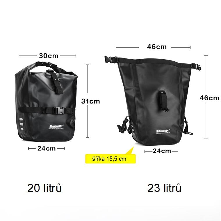 Brašna na kolo na nosič  RK19663BY 20l/23l žlutá 4/5