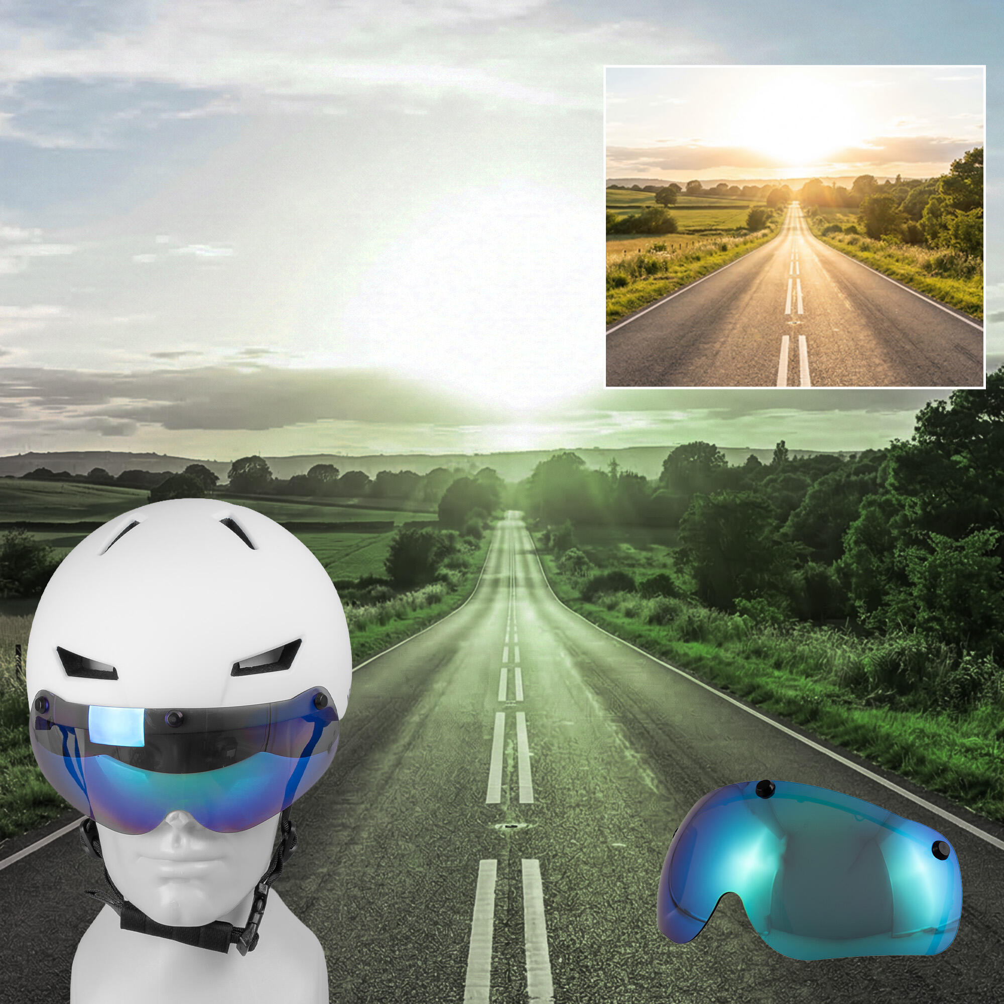 Viseira magnética para capacete de ciclismo Vayox VA0426 2/7