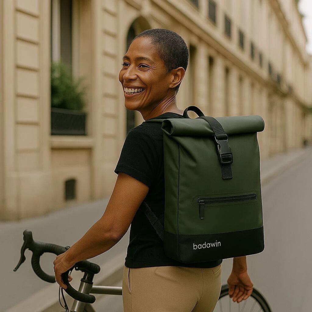 Bolsa de bicicleta 2 en 1 verde 27 l 2/5