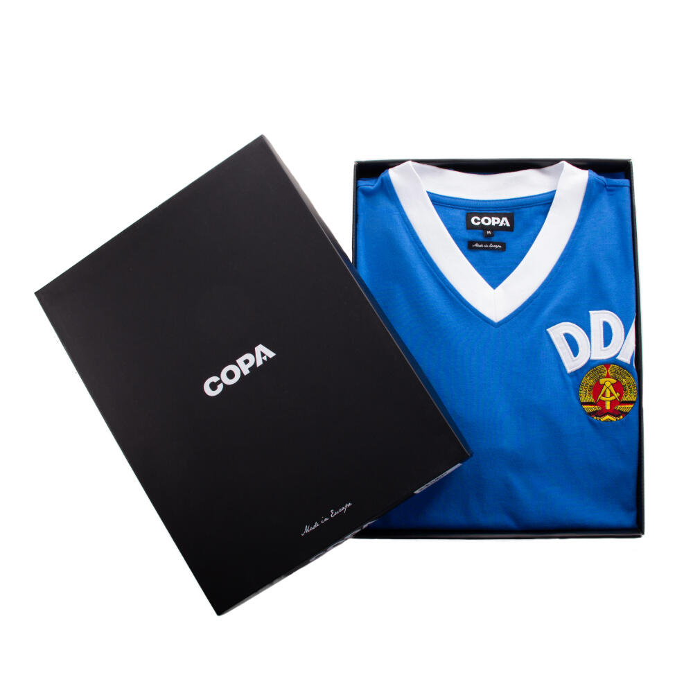 DDR WK 1974 - Retro voetbalshirt - Blauw – COPA Football 6/7