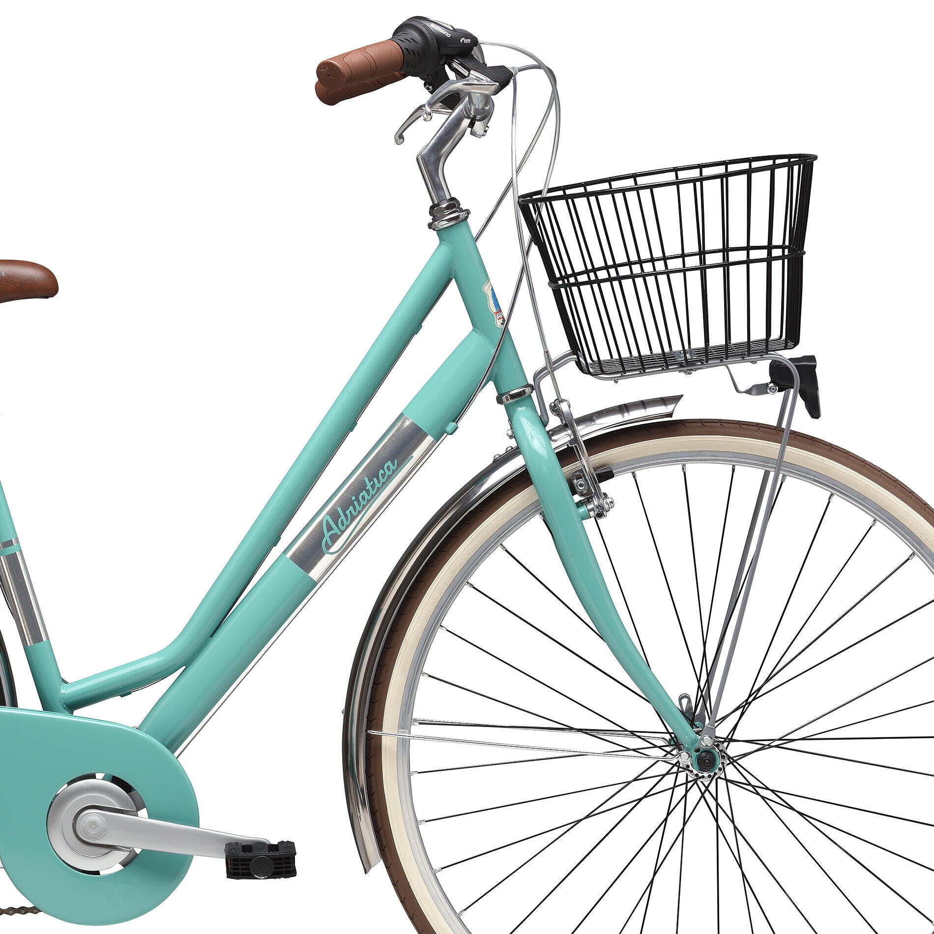 Bicicleta de Cidade Adriatica Panarea Quadro Baixo Verde 3/4