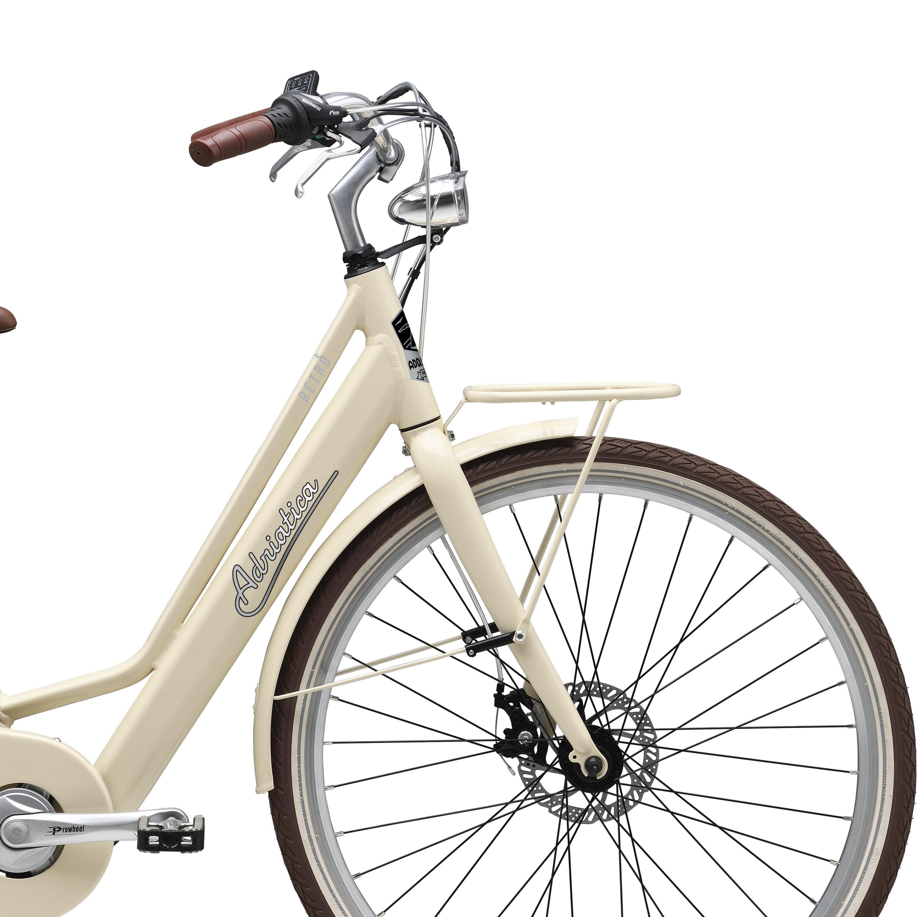 E-Citybike Adriatica E-Retro 28" tiefer Einstieg creme 3/3