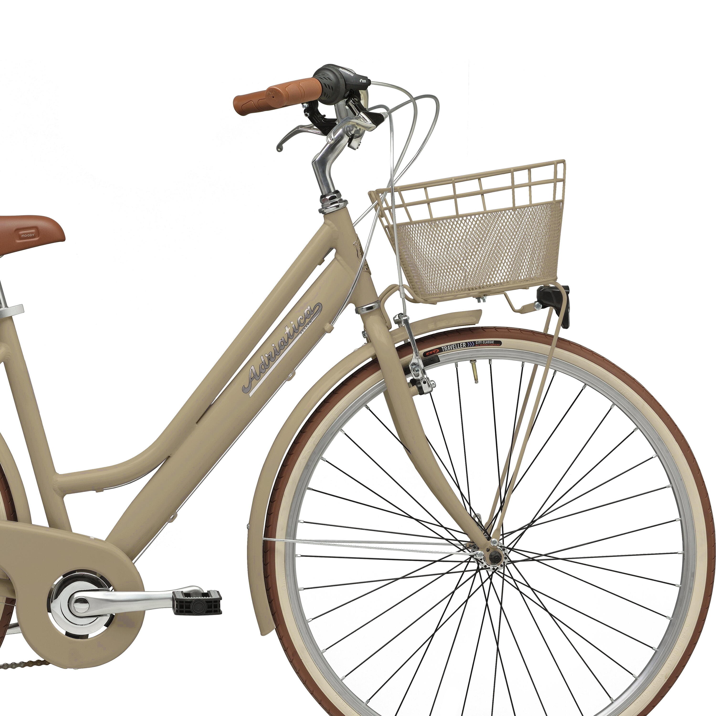 Bicicleta de Cidade Adriatica Retro 28 Quadro Baixo Avelã 3/4