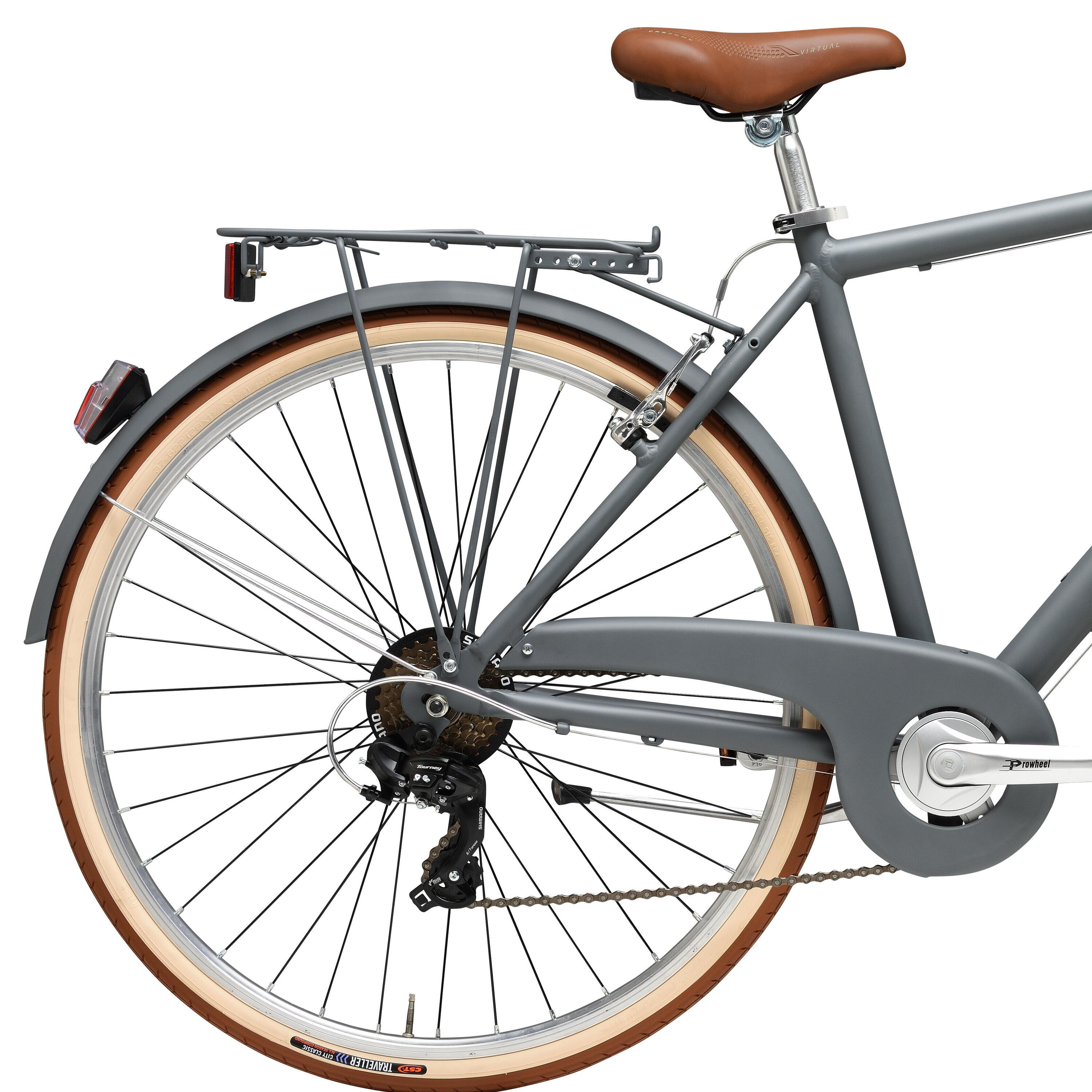 Bicicleta de Cidade Adriatica Retro 28 Quadro Alto Negro 2/3