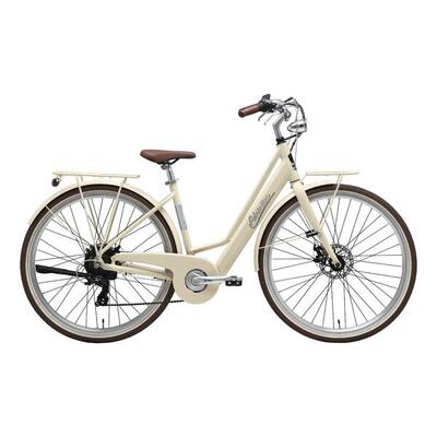 Elektrische stadsfiets adriatica e-retro 28" laag frame crème