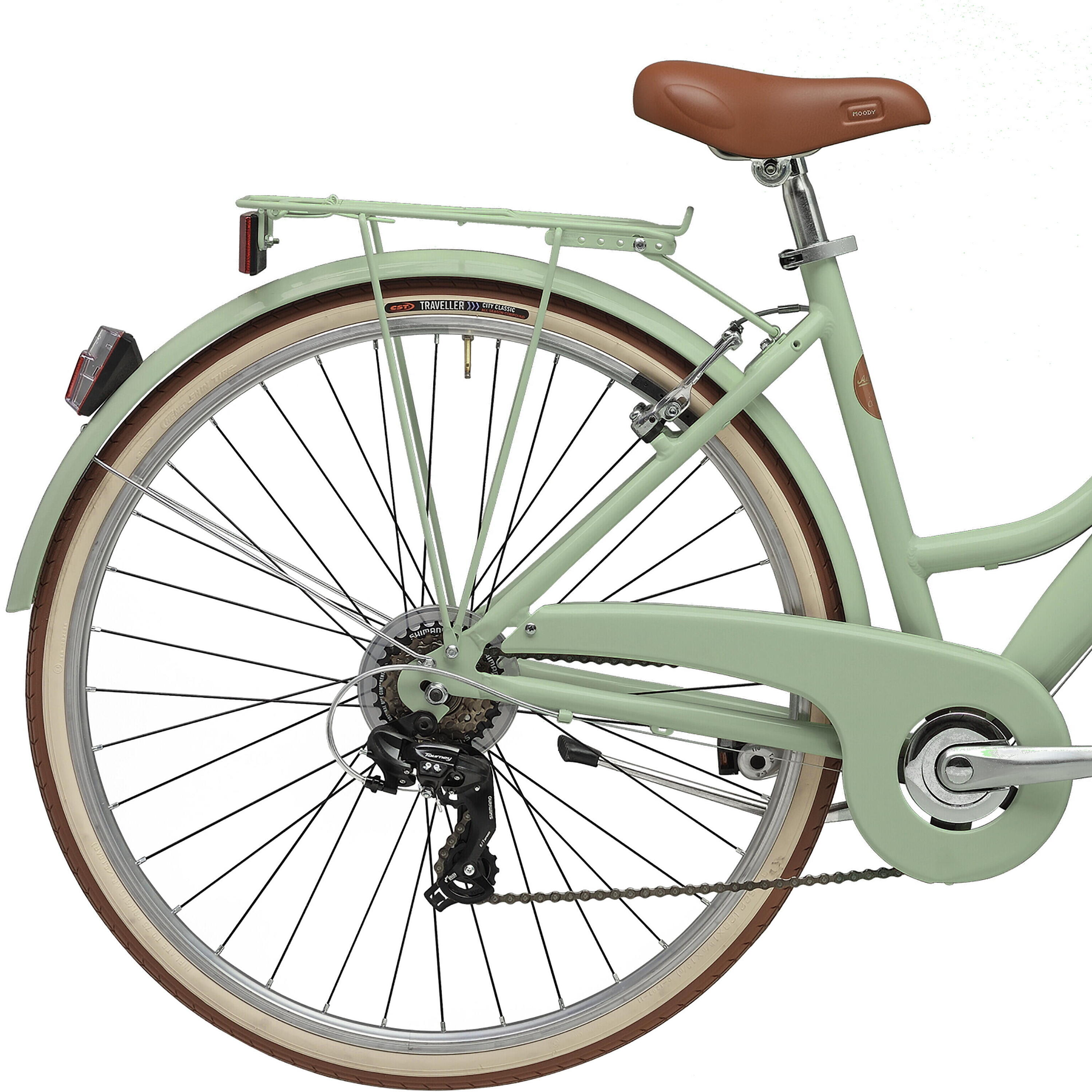 Vélo de ville Adriatica Retro 28" cadre bas vert menthe 4/4