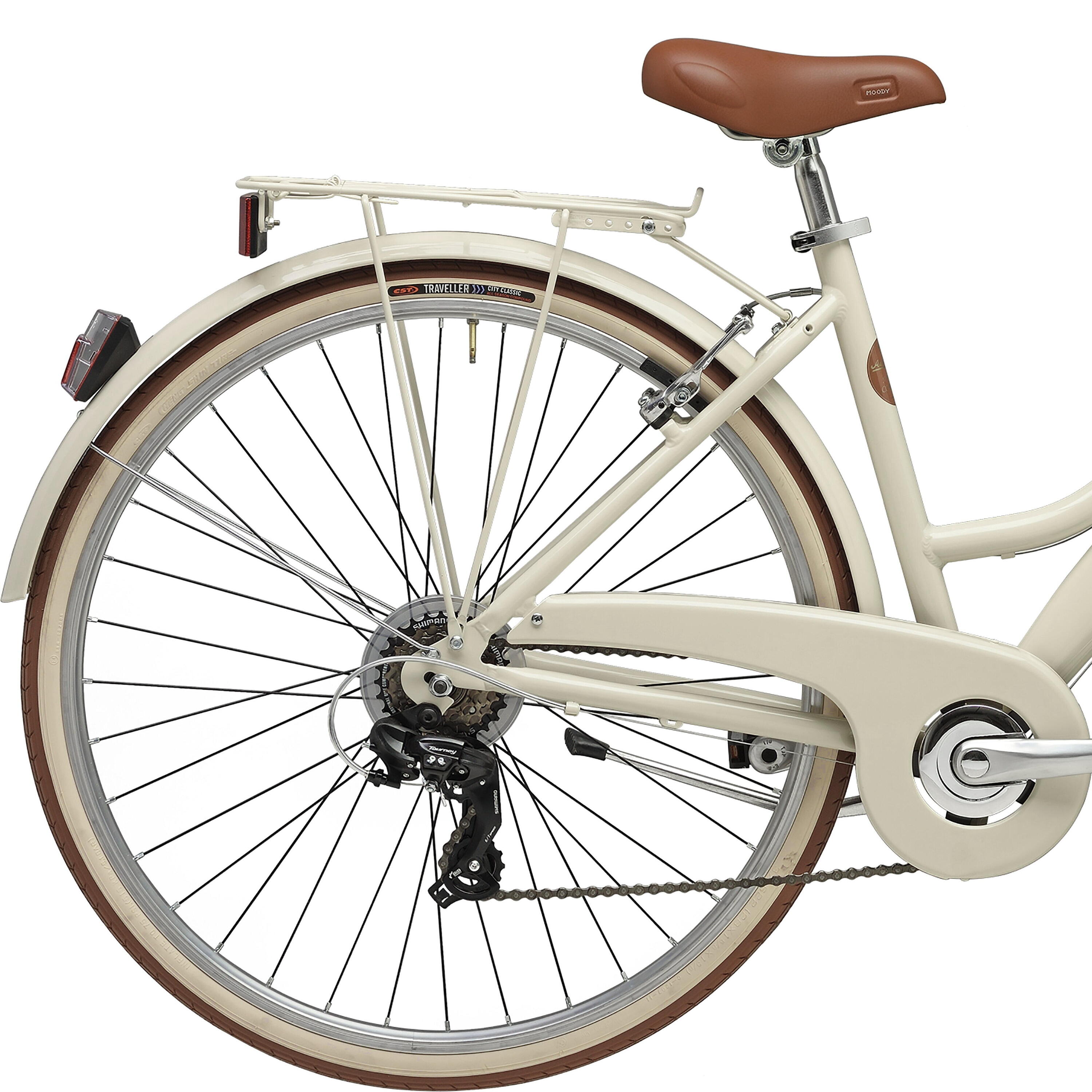 Bicicleta de Cidade Adriatica Retro 28 Quadro Baixo Creme 4/4