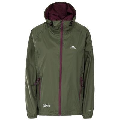 Dames waterdichte hoodie-jack met rits trespass qikpac