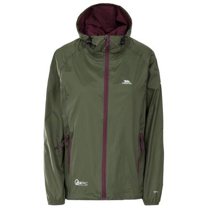 Veste imperméable à capuche zipée femme Trespass Qikpac