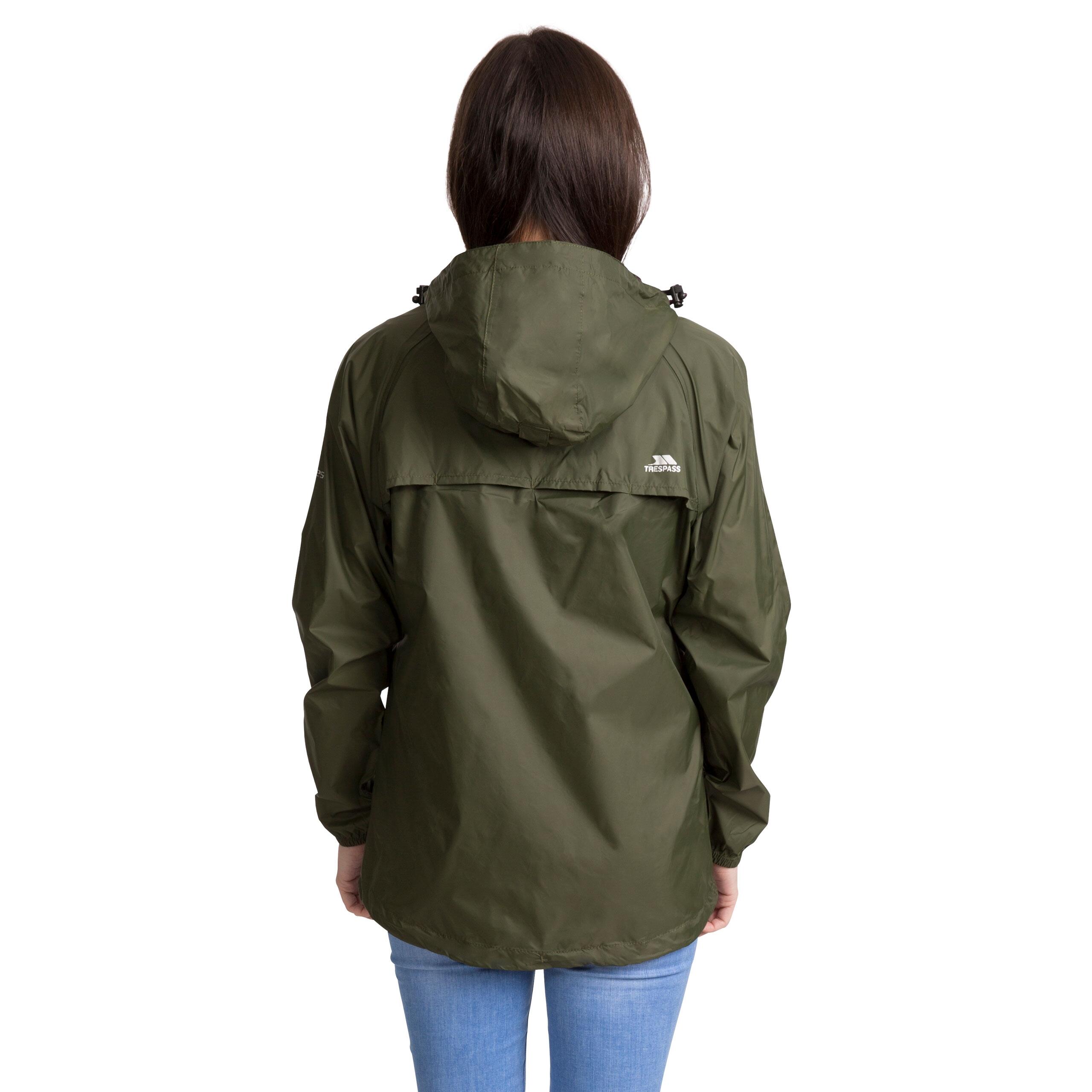 Chaqueta impermeable con capucha y cremallera para mujer Trespass Qikpac 4/5