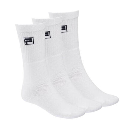 Socken Fila Crew Tennis 3er-Pack Unisex Weiß 39-42
