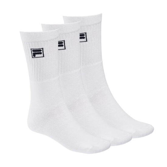 Socken Fila Crew Tennis 3er-Pack Unisex Weiß 39-42