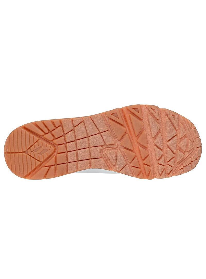 Baskets Femme Baskets Skechers UNO-JUNGLE NITE Blanc Skechers 6/6