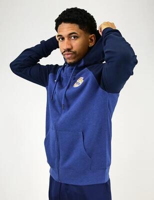 Felpa con cappuccio blu scuro del Real Madrid