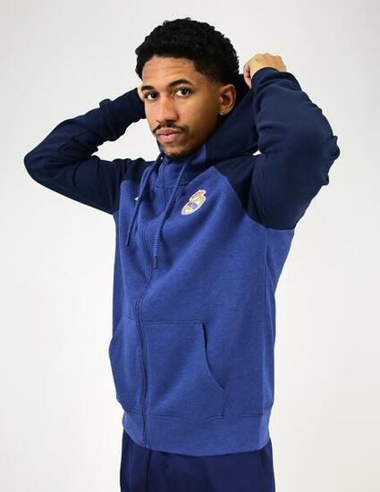 Felpa con cappuccio blu scuro del Real Madrid