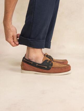 Chaussures bateau homme PHENIS Marine/Tan