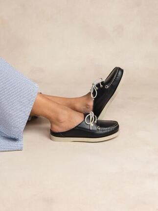 Mules femme PHELUME Marine / Crème