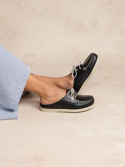 Mules femme PHELUME Marine / Crème