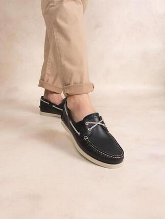 Chaussures bateau homme PHENIS Marine/Tan