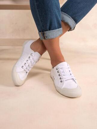 Tennis toile femme - OPIACE Leopard Beige