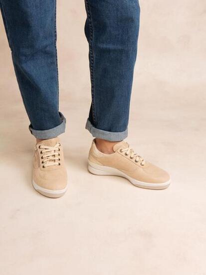 Baskets femme made in France - BRAZIP2 Beige