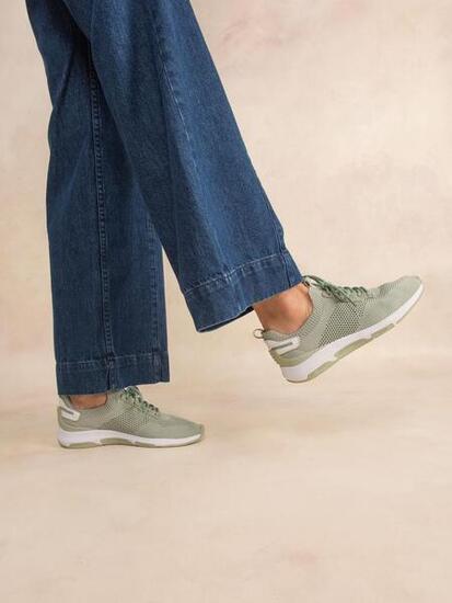 Chaussures de running femme 1973 JELLINA Argile - textile, lacets, talon 30 mm