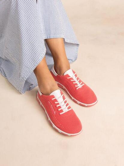 Tennis toile Femme JAZARIA - Fraise / Blanc