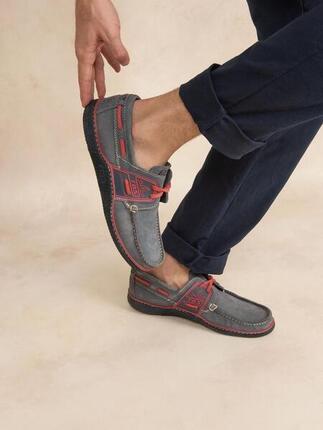 Chaussures bateau homme GLOBEK Marine / Froment