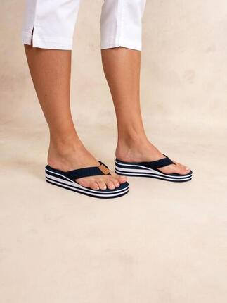 Tongs femme GRANADA Marine / Blanc