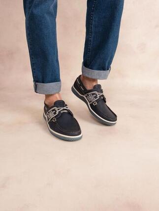 Chaussures bateau homme GLOBEK Marine / Froment