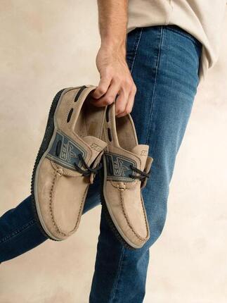 Chaussures bateau homme GLOBEK Marine / Froment