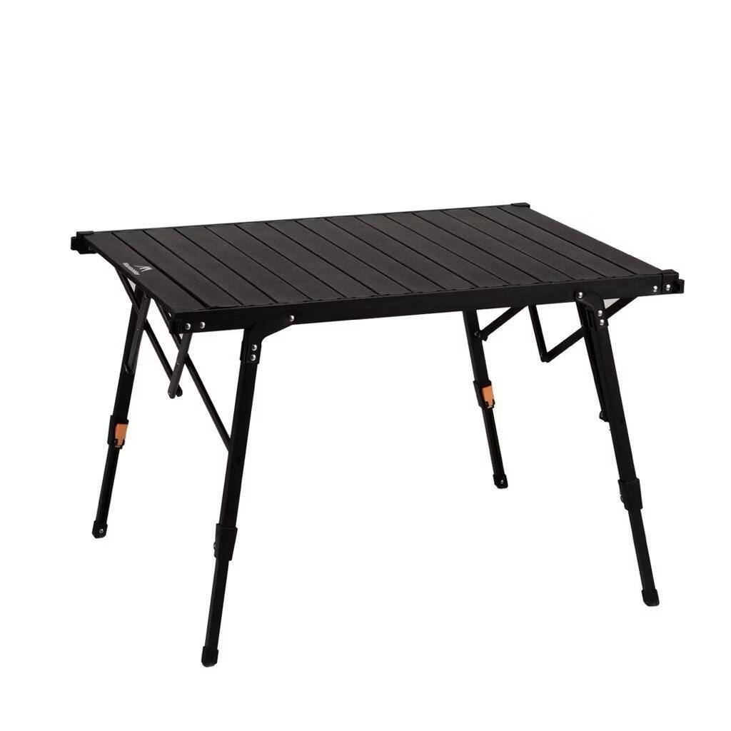 Mountainhiker folding table, black, 0.6mm high carbon steel, powder coated.
Dust