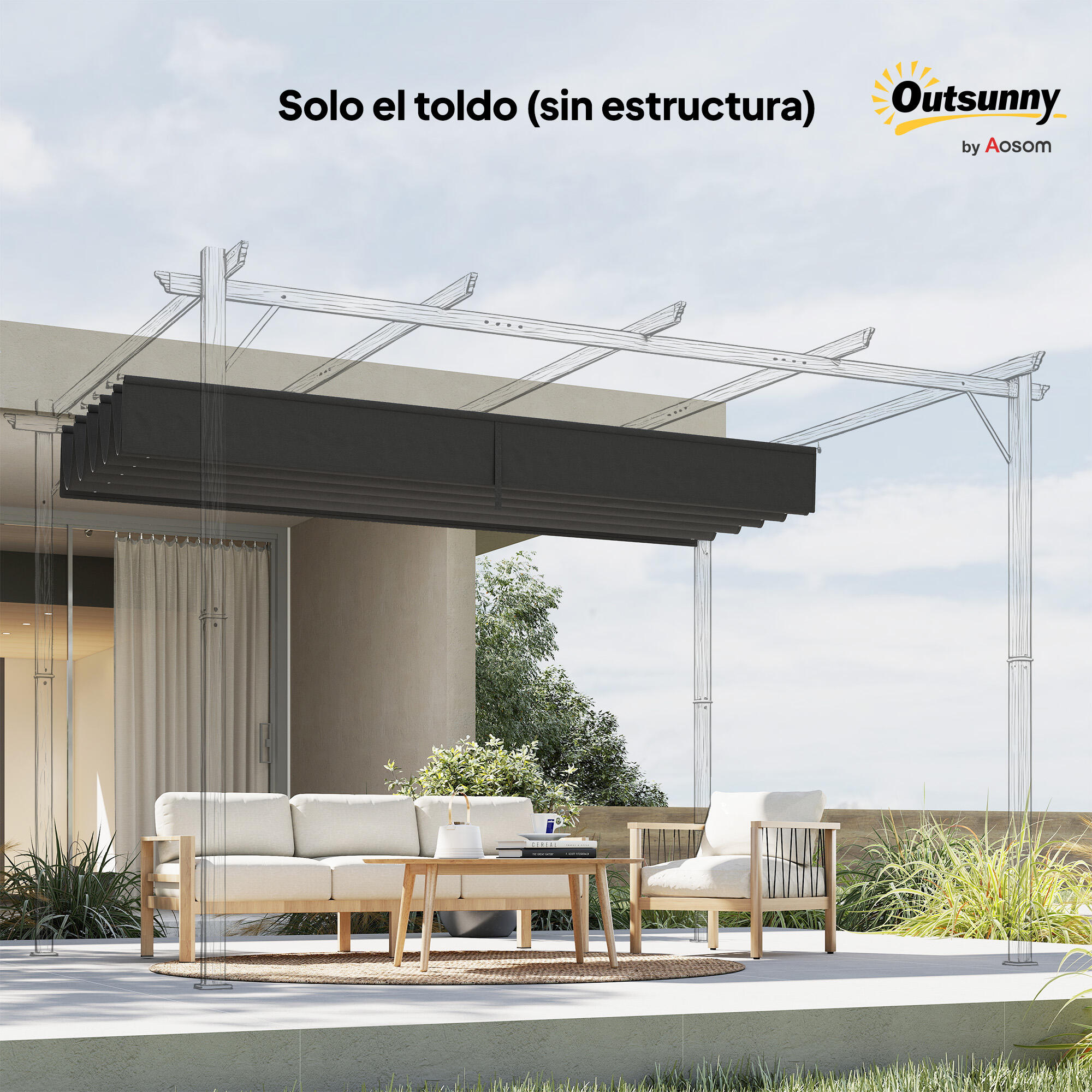 Cubierta de repuesto Outsunny 350x255x6 cm 5/8