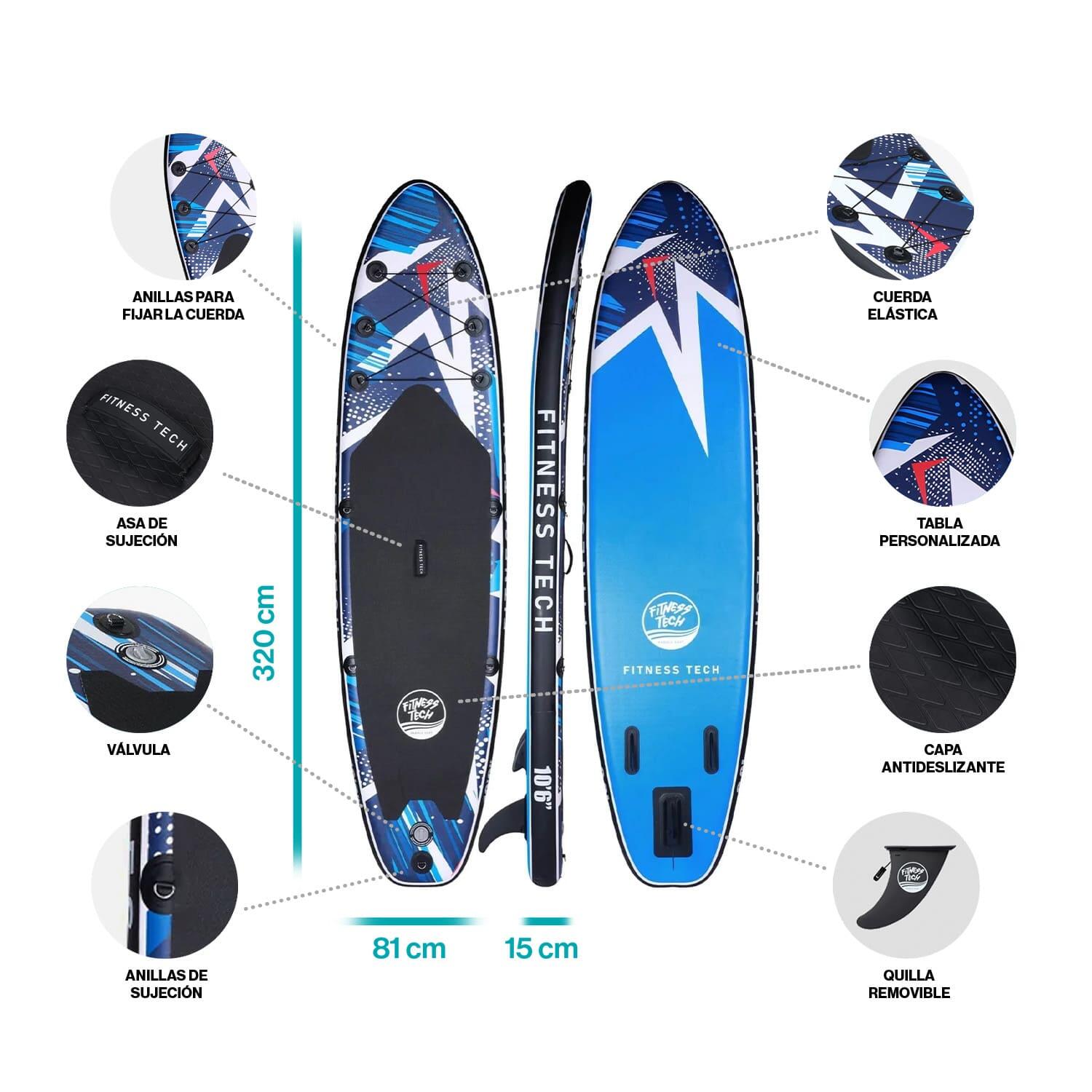 Stand up Paddle Surf Gonflable Ibiza 10'6" 320X81X15CM <160kg Accessoires 2/9