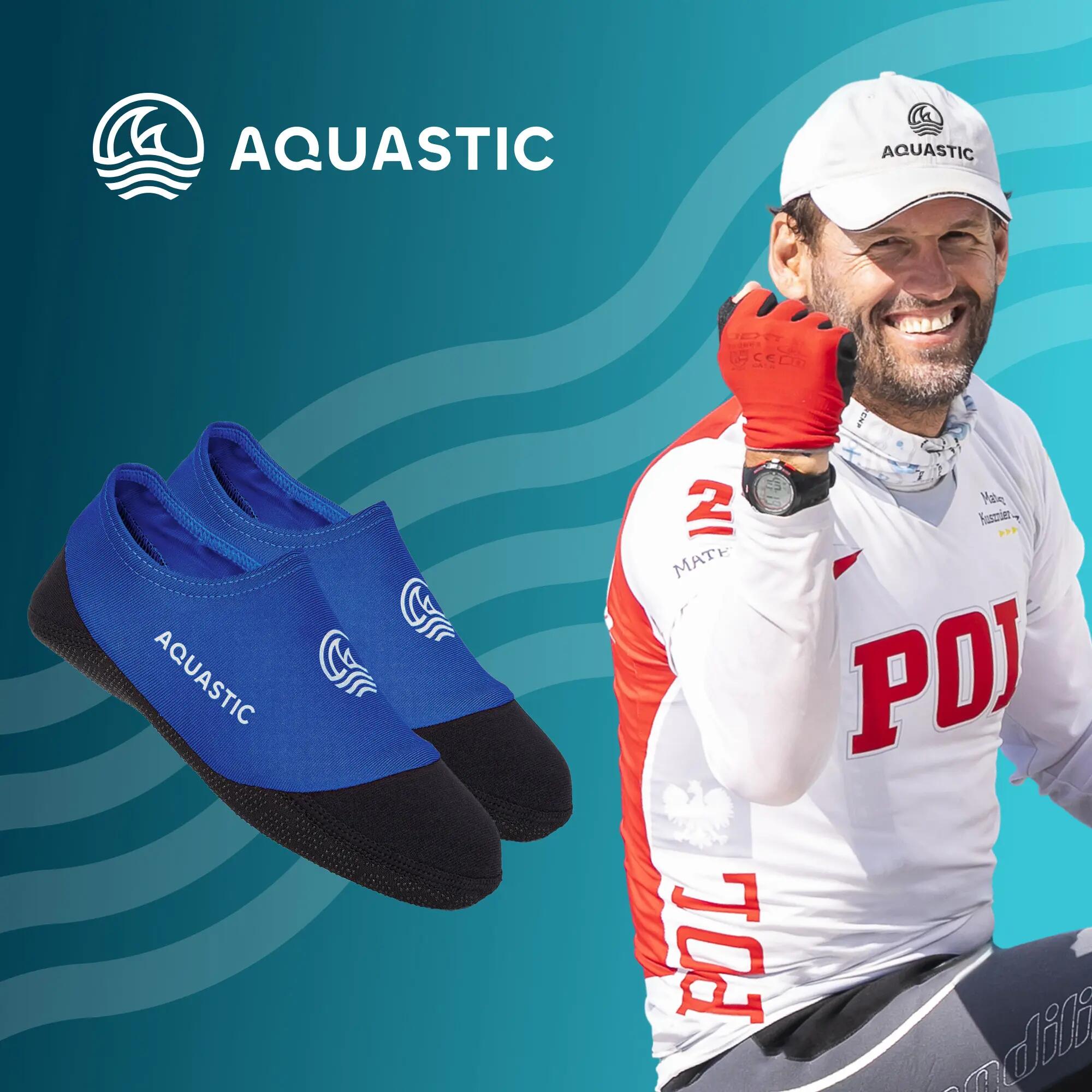 Skarpety basenowe dziecięce AQUASTIC Seavie Anti-Slip neoprenowe 2/7