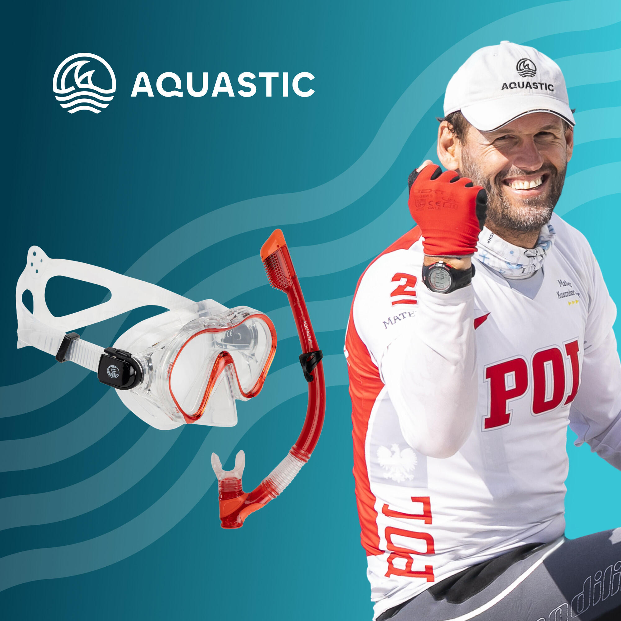 AQUASTIC Jetty-snorkelset 2/7