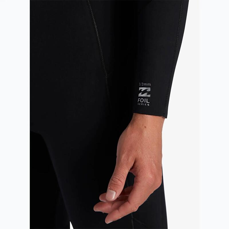 Costum de înot pentru bărbați Billabong 5/4 mm Foil Chest Zip GBS negru
