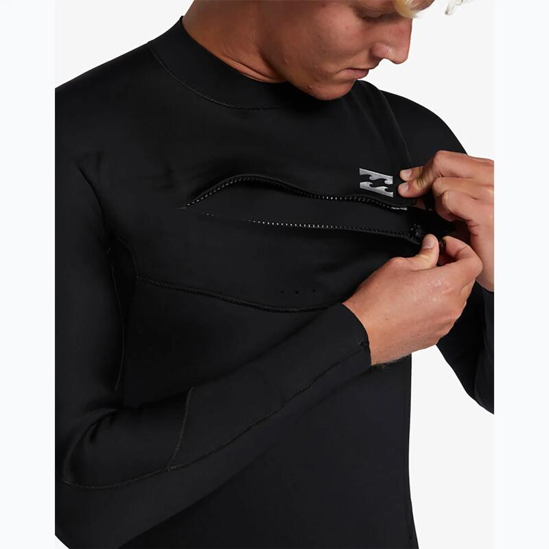 Costum de înot pentru bărbați Billabong 5/4 mm Foil Chest Zip GBS negru