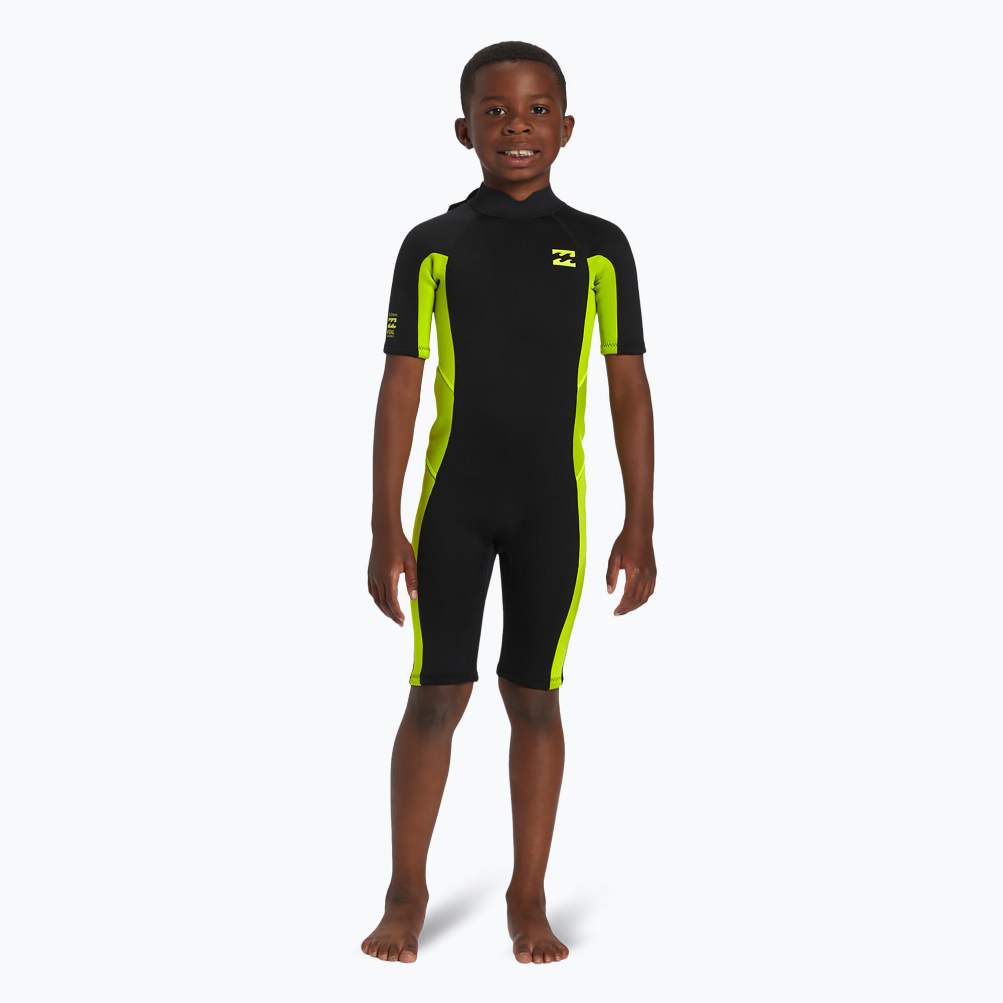Pianka do pływania dziecięca Billabong 2 mm Toddler Foil Back Zip fluro lime 1/7