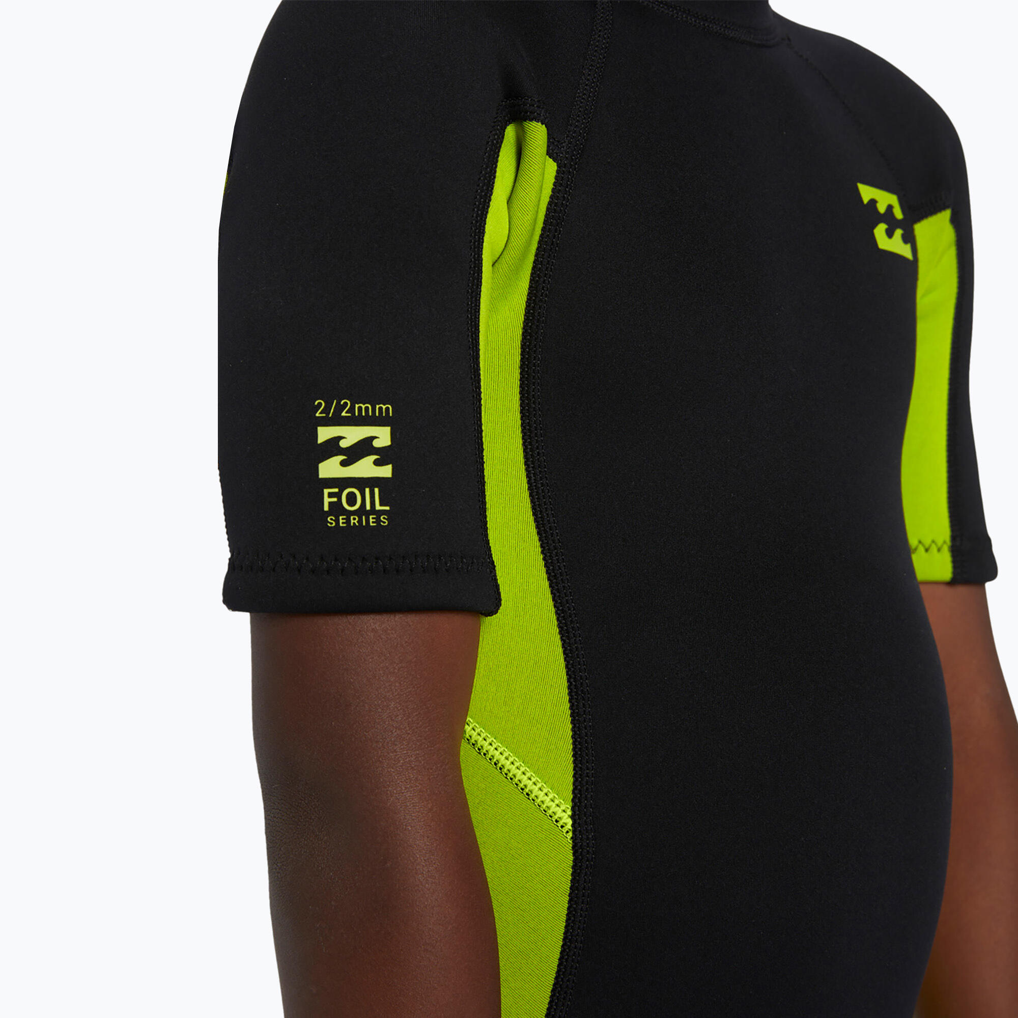 Pianka do pływania dziecięca Billabong 2 mm Toddler Foil Back Zip fluro lime 6/7