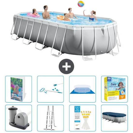 INTEX Basen Prism Frame Owalny - 610x305x122 cm - 9-częściowy S550