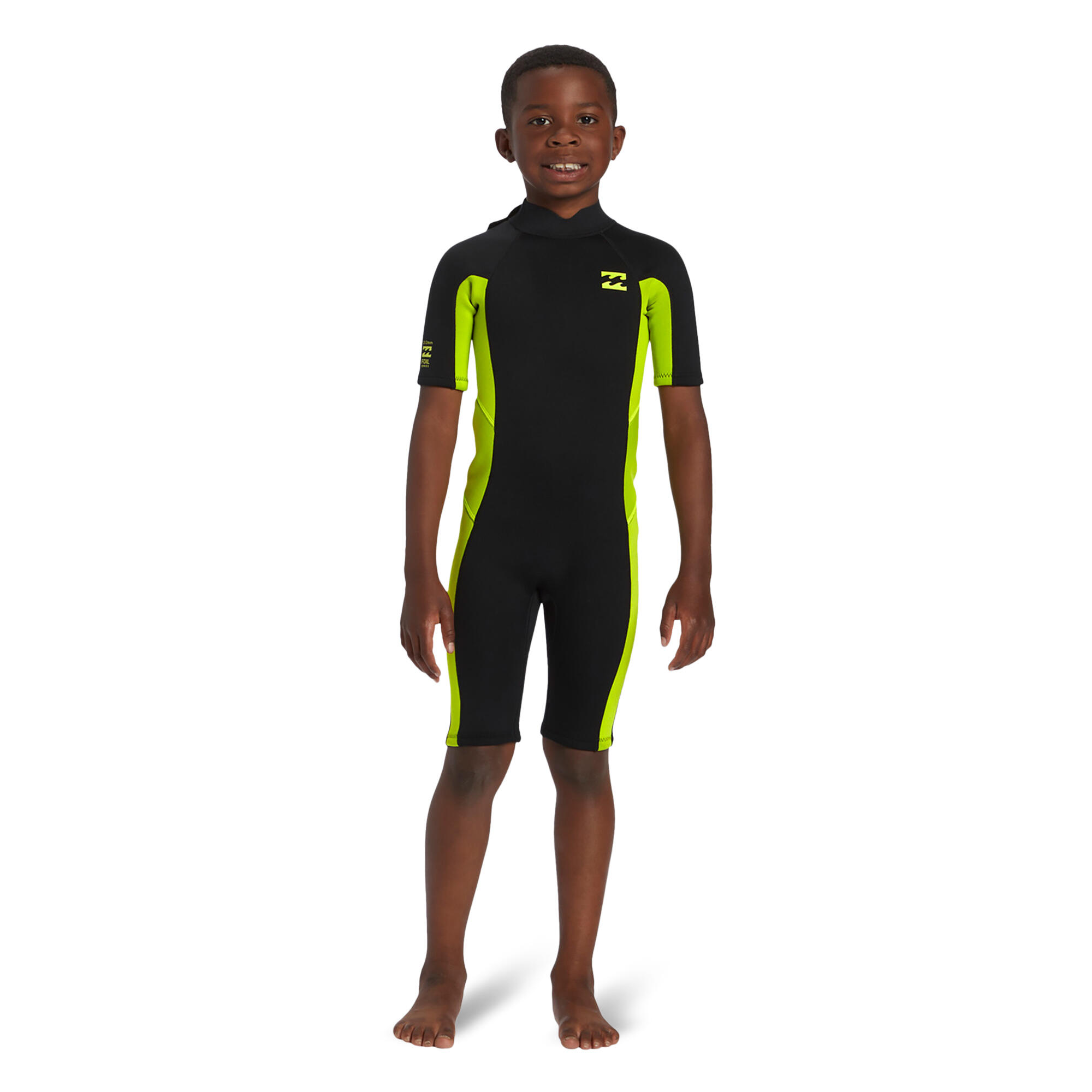 Pianka do pływania dziecięca Billabong 2 mm Toddler Foil Back Zip fluro lime 7/7